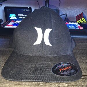 Hurley Black Flex Fit Hat (L/XL)